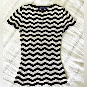 Ralph Lauren Purple Label Collection Silk Knit top. Size Small